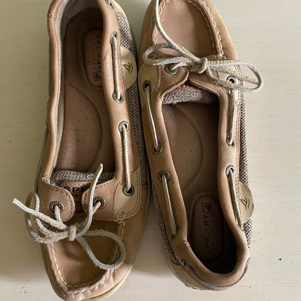 Tan Sperry Boat Shoes
